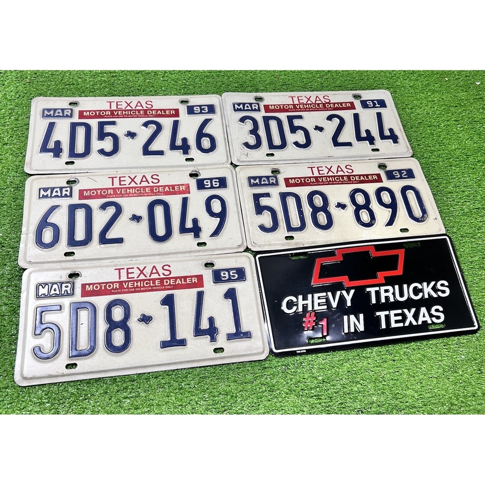 Vintage Rare Chevrolet Booster Plates Chevy Trucks #1 & Dealership Plates Metal